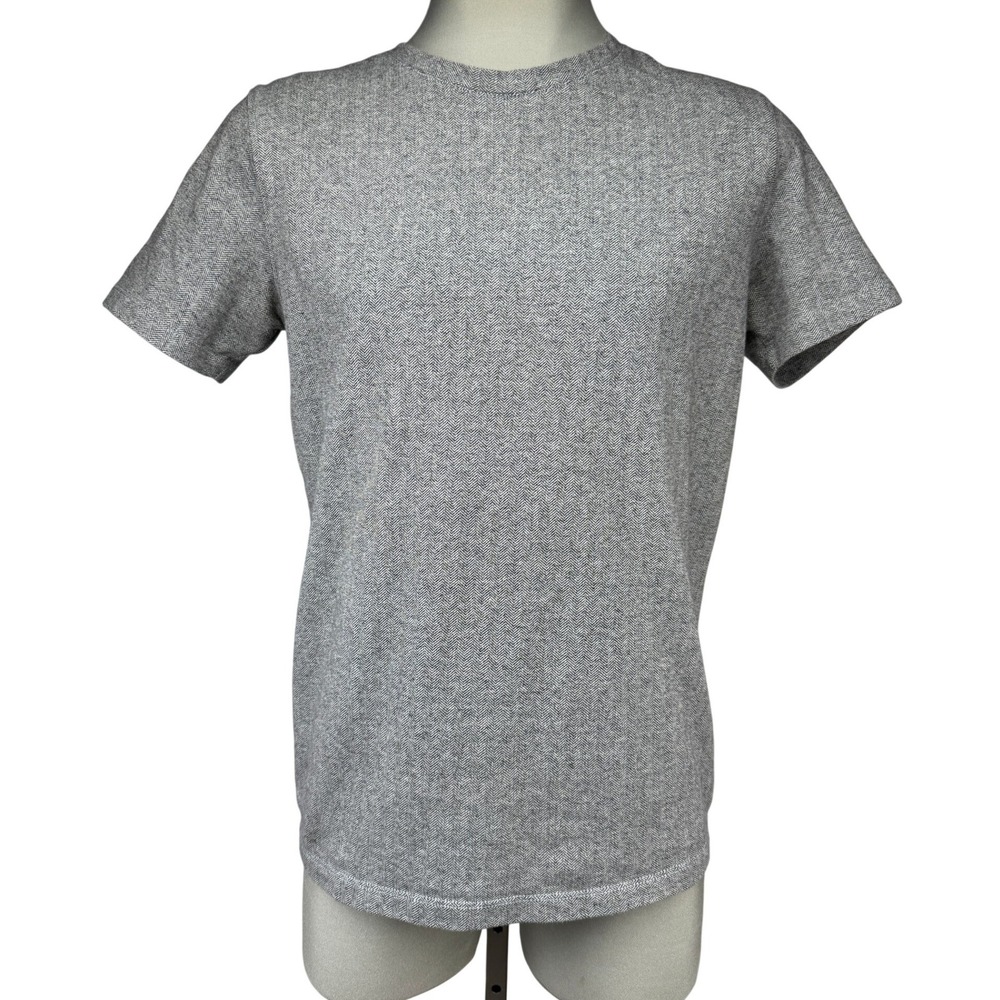 SELECTED Homme‎ *Rare* Textured Herringbone Knit Gray T-Shirt Tee Men's L